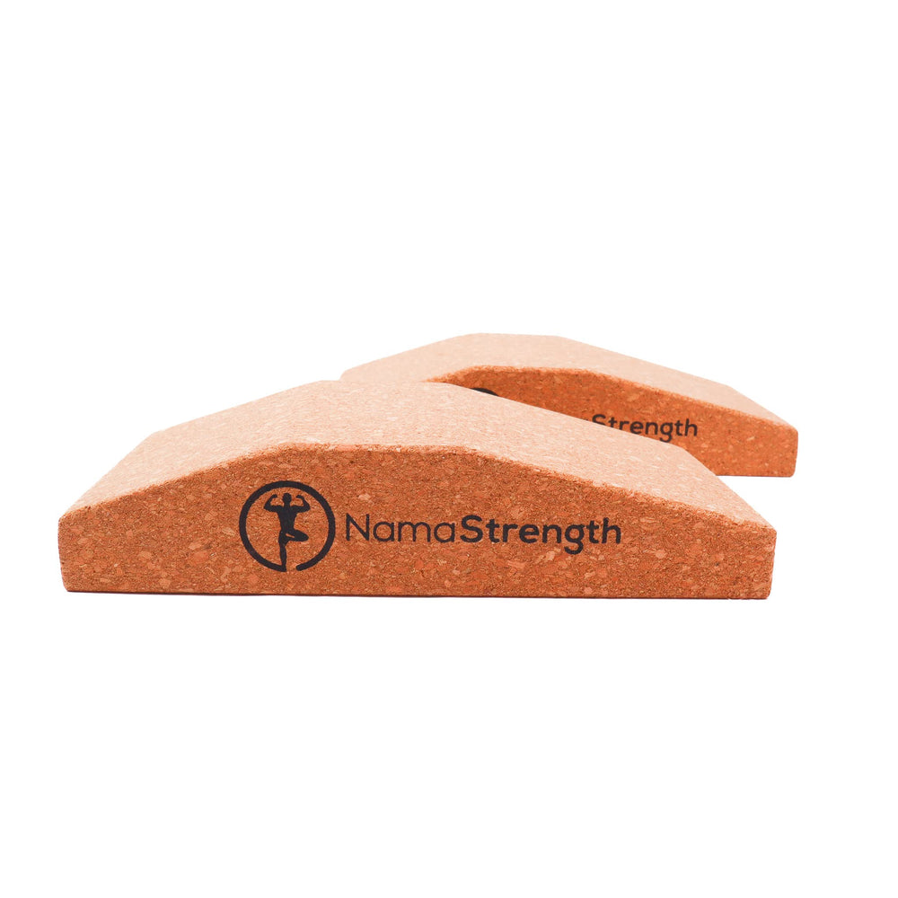 NamaStrength wedge used for heel elevation during a squat to improve form