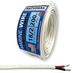 NATIONAL Wire&Cable 18/2 spool front view showing compact storage and easy dispensing