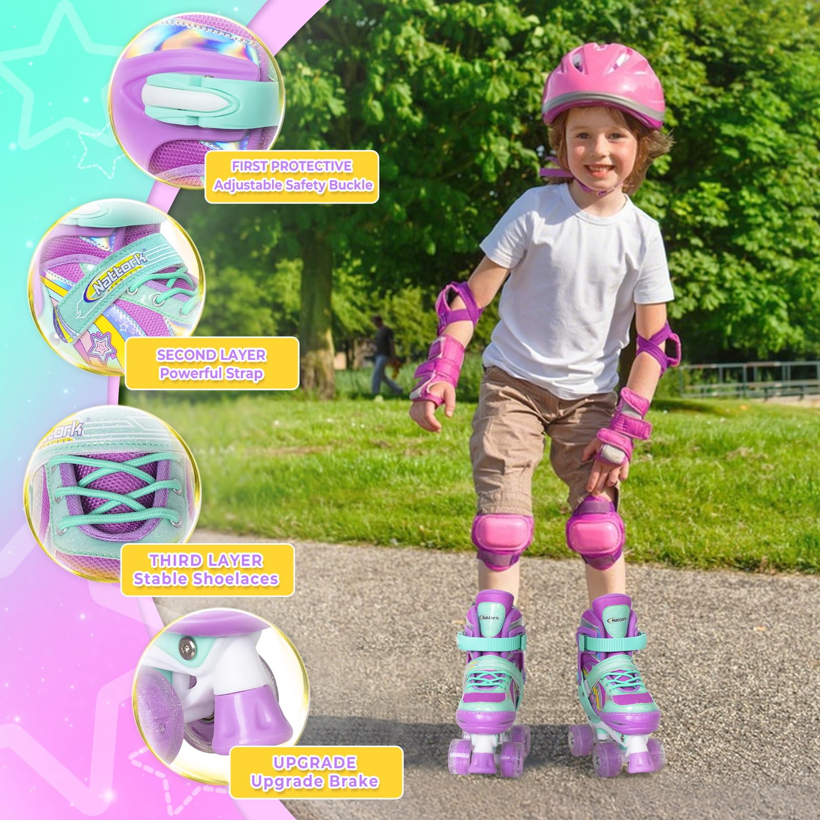 Nattork ankle shell and interior padding improving protection and stability