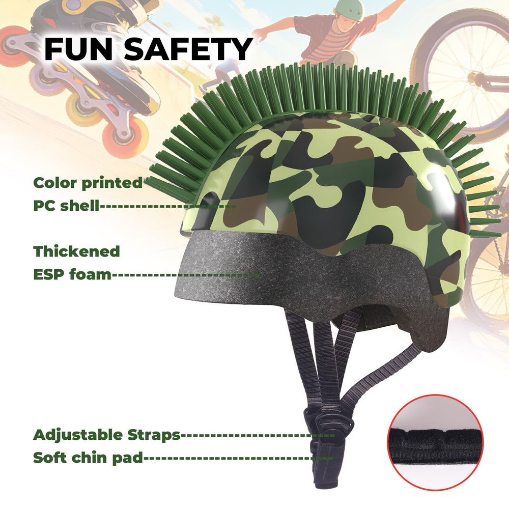 Nattork child wearing helmet on bike demonstrating secure fit and freedom to play