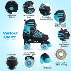 Nattork close-up of light-up wheel demonstrating bright self-powered glow