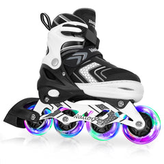 BASYNOL Nattork front view of adjustable inline skates showing overall fit and style