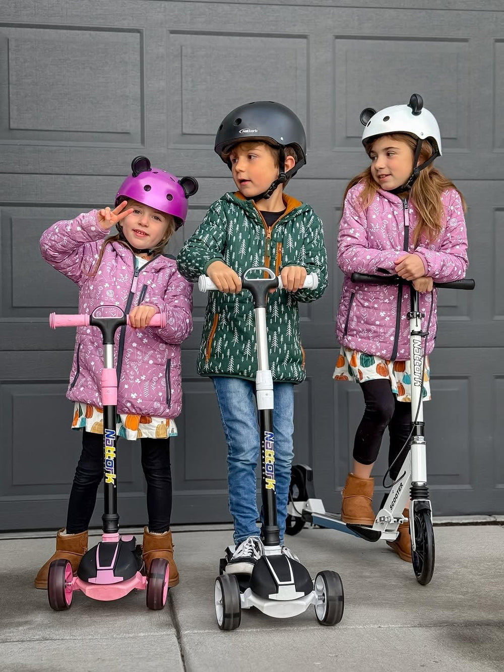 Nattork child wearing helmet during biking showing multi-sport protection