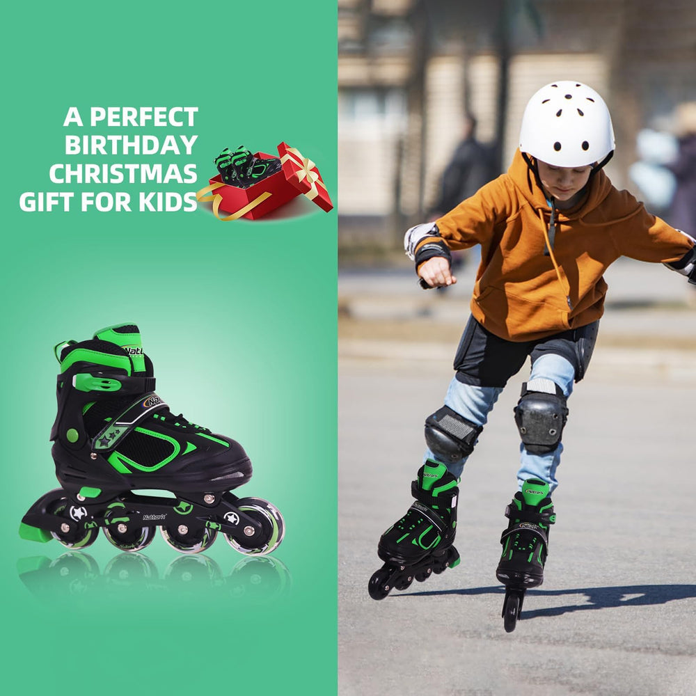 Nattork size-range comparison showing adjustable growth-with-child benefit