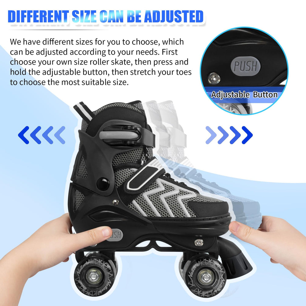 nattork detailed view of size-adjustment button, enables growing fit and long wear