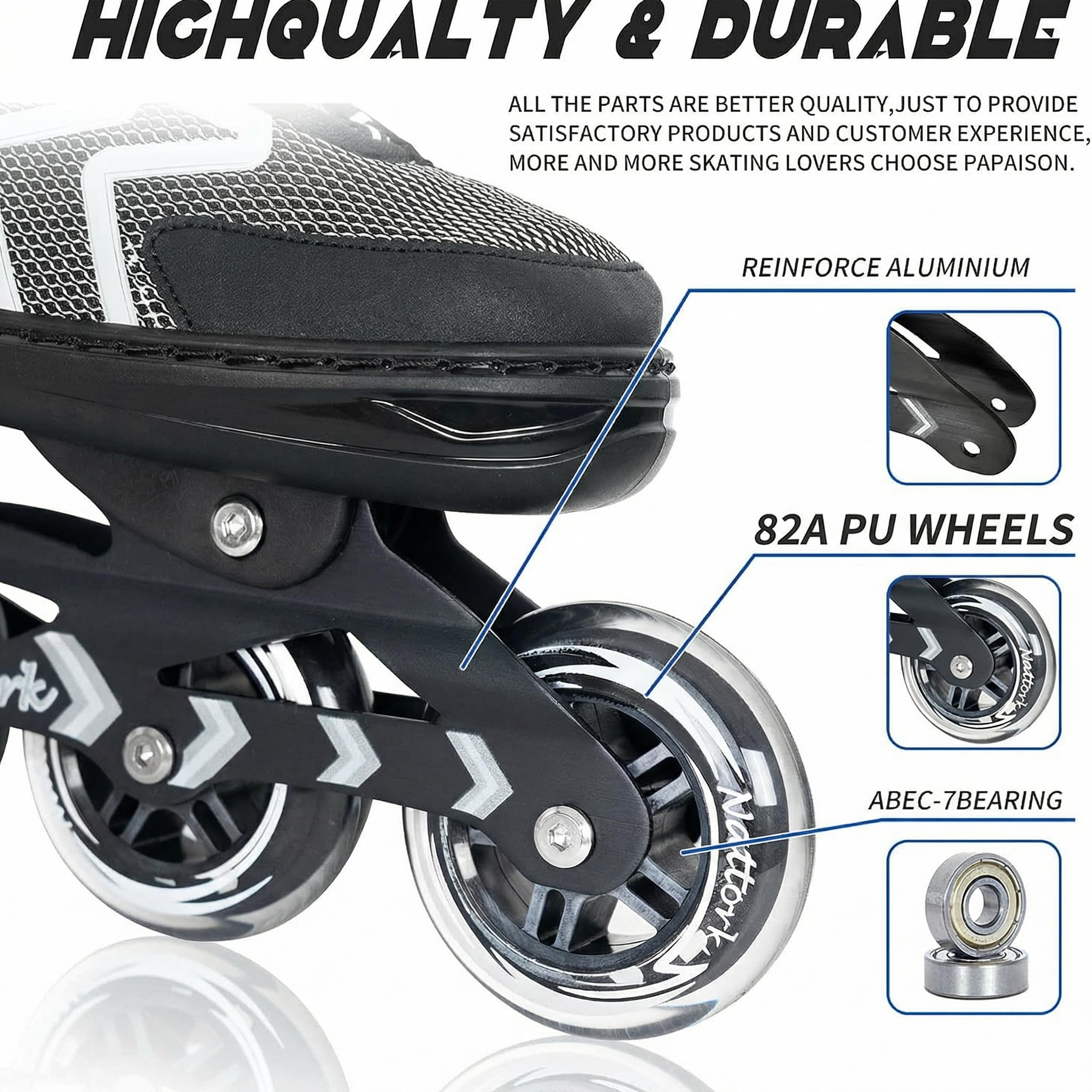 Nattork aluminum alloy frame close-up demonstrating durable support for longer rides