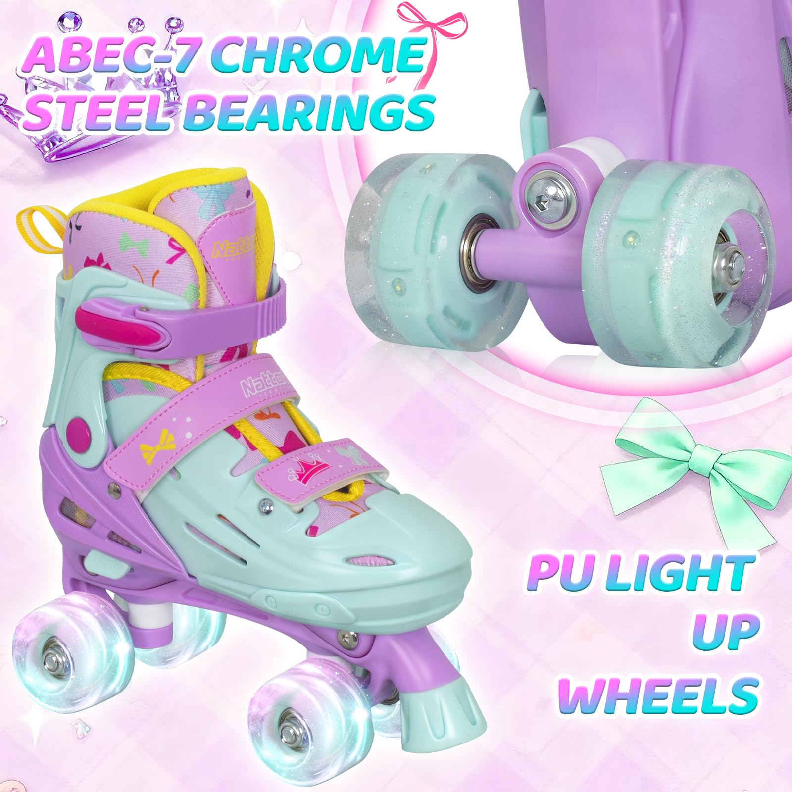 Nattork sole and front toe brake detail providing improved stopping control and safety