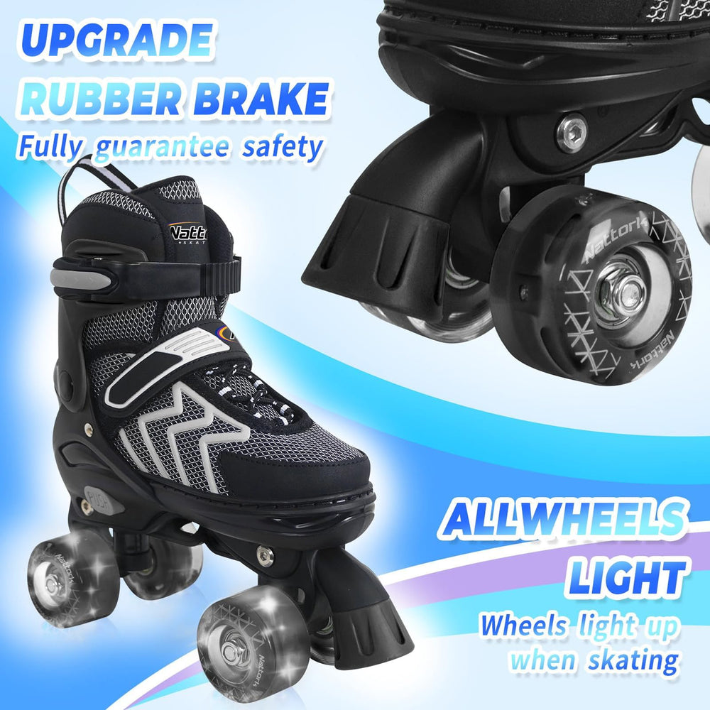 nattork triple-closure system with ratchet buckle and strap, secures foot for safety
