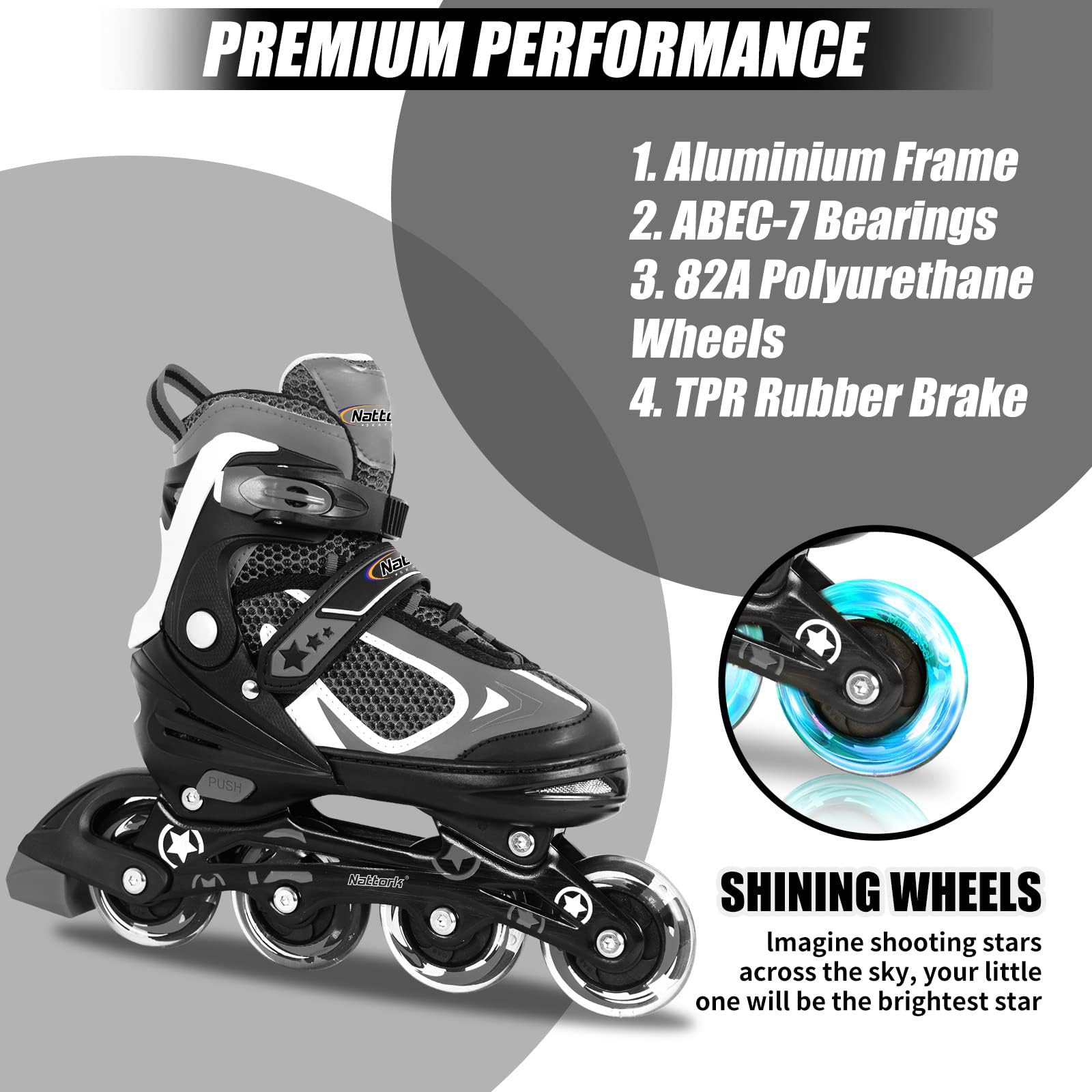 Nattork wheel in motion demonstrating smooth roll and visual fun