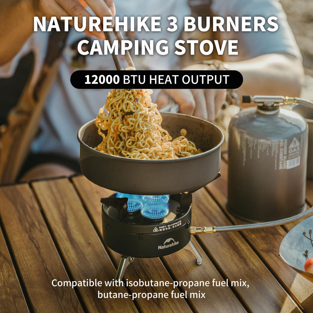 Naturehike compact folded stove in carry bag for easy transport and storage