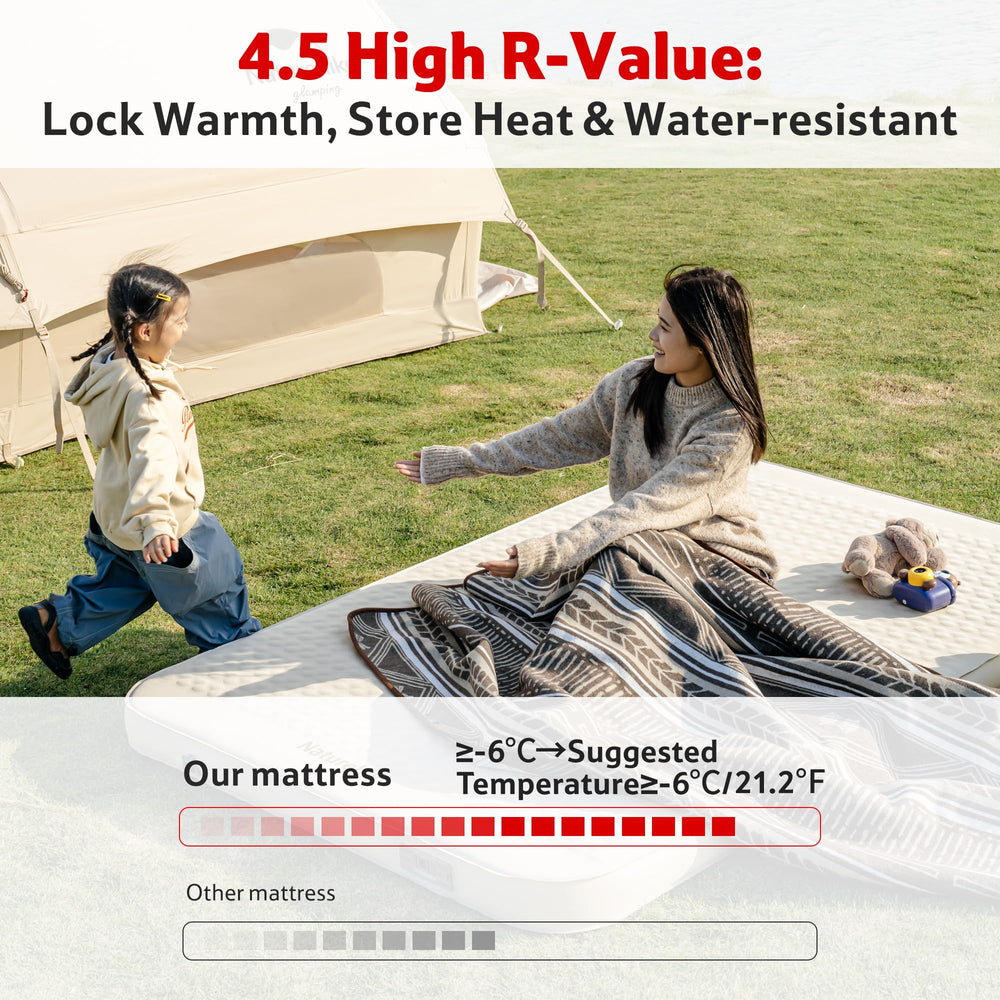 Naturehike mattress set up inside a tent at night showing insulated warmth benefit