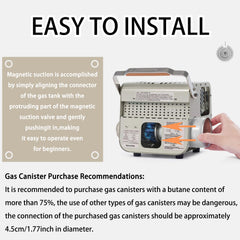 windhike magnetic canister connection detail showing quick, secure attachment