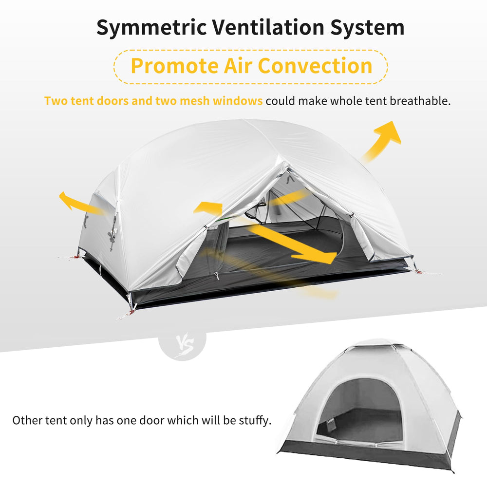 Naturehike Mongar interior with two pads illustrating roomy sleeping space