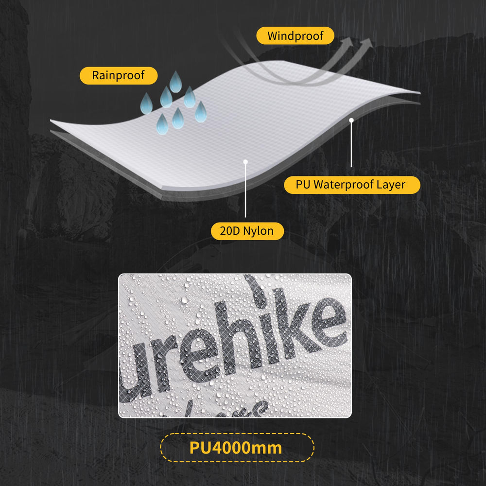 Naturehike Mongar poles and stake layout showing sturdy lightweight support