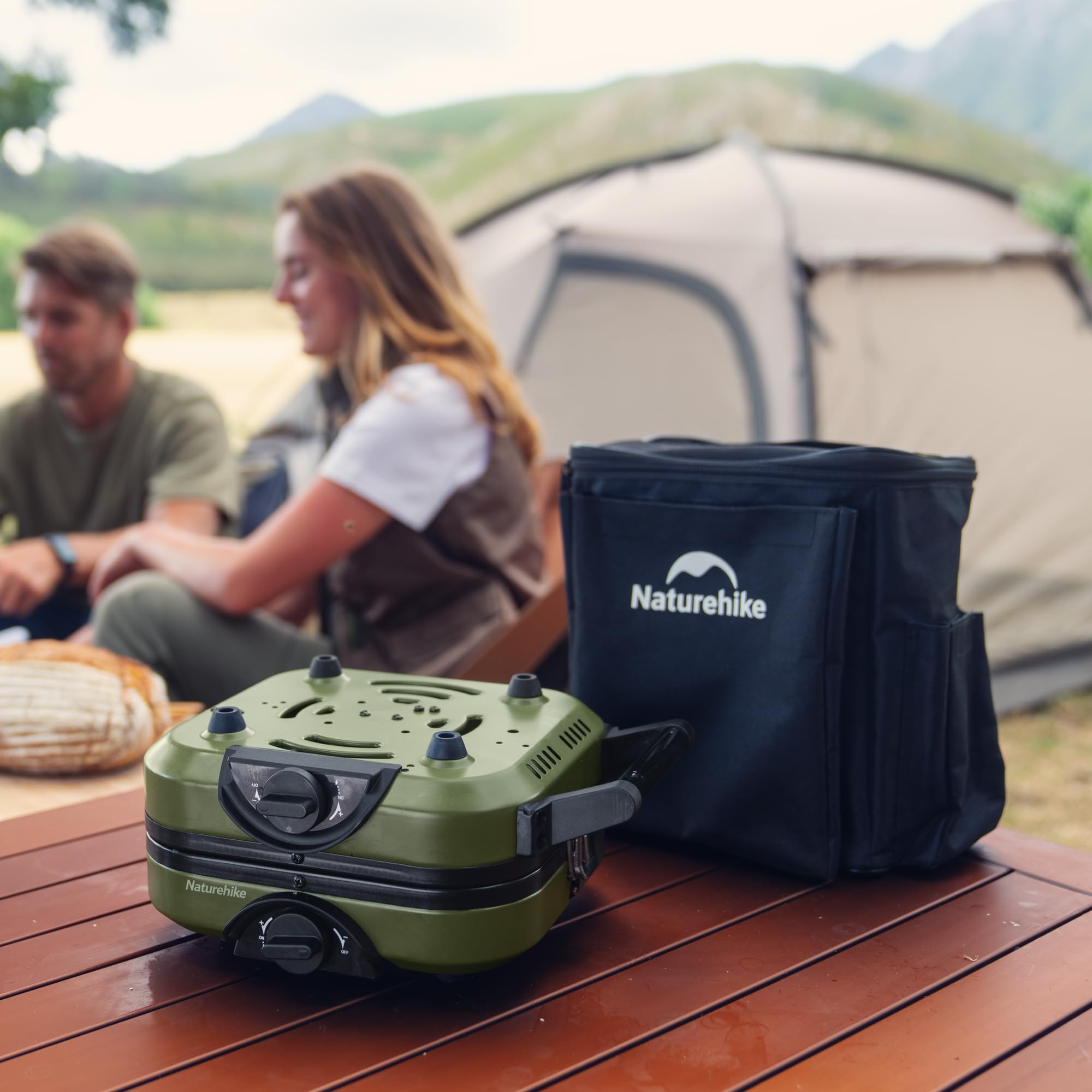 Naturehike stove packed in carry bag illustrating lightweight travel convenience