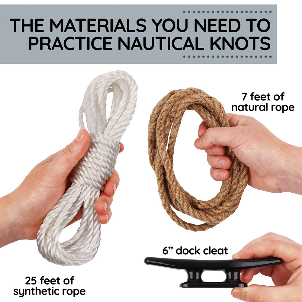 NautiCards 6 inch nylon cleat detail showing horns for realistic practice