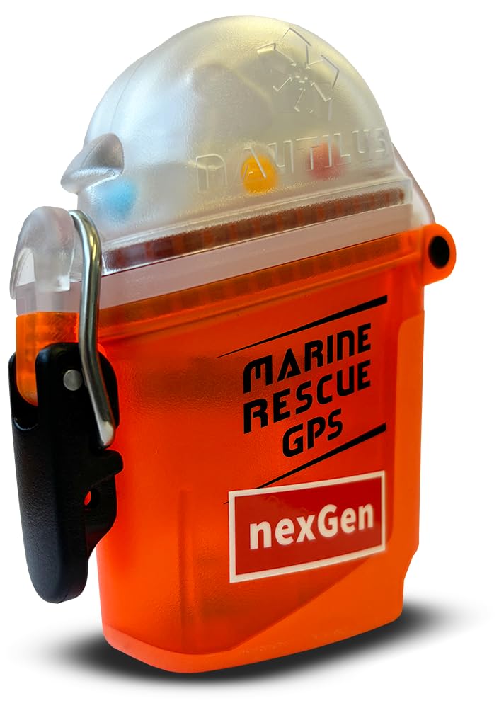 Nautilus Lifeline close-up of red distress button for fast activation