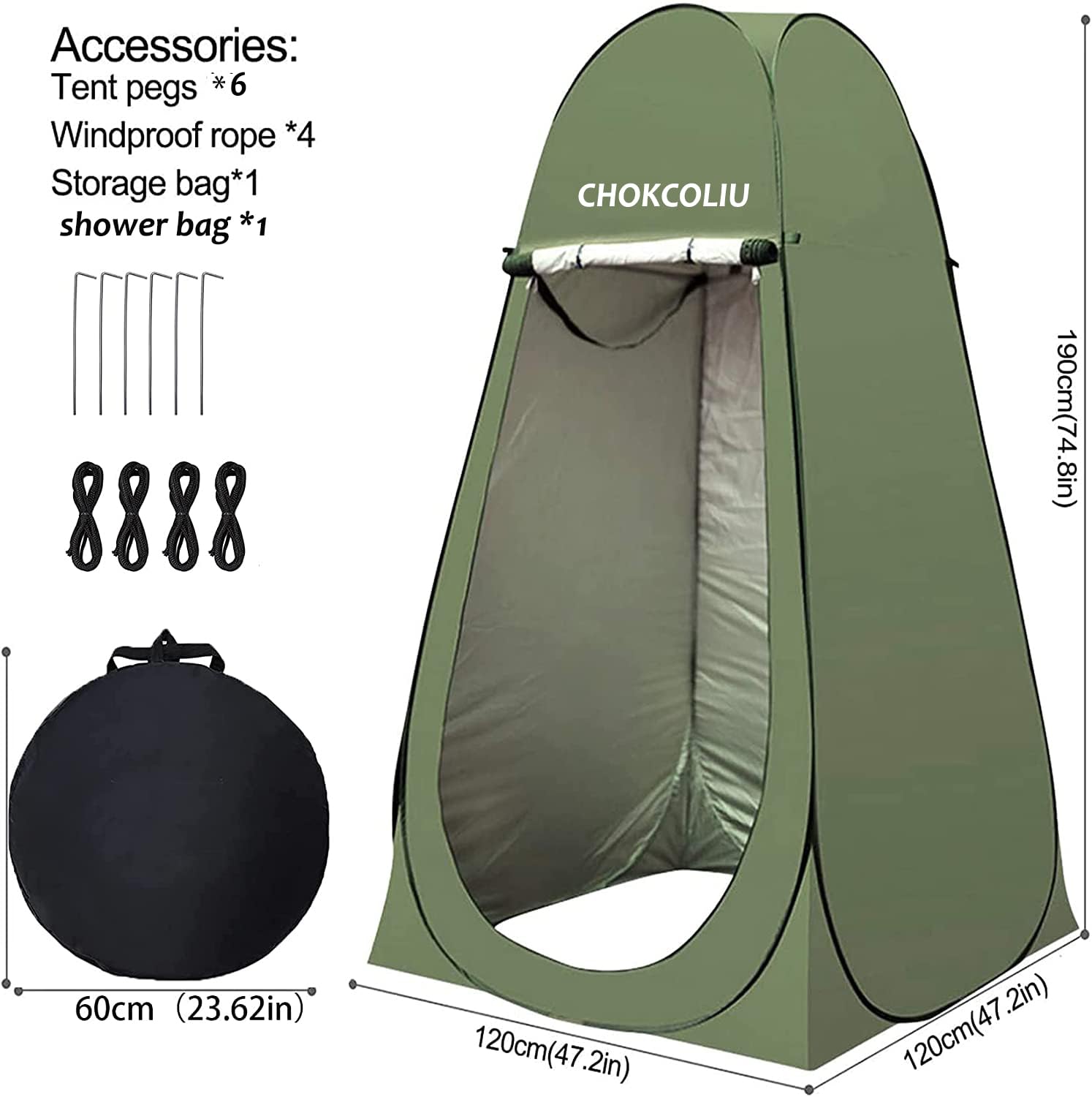 NC 20L solar shower bag close-up showing heat-absorbing material benefit