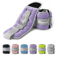 NEALFIT front view of purple pair showing compact design and secure fit benefit