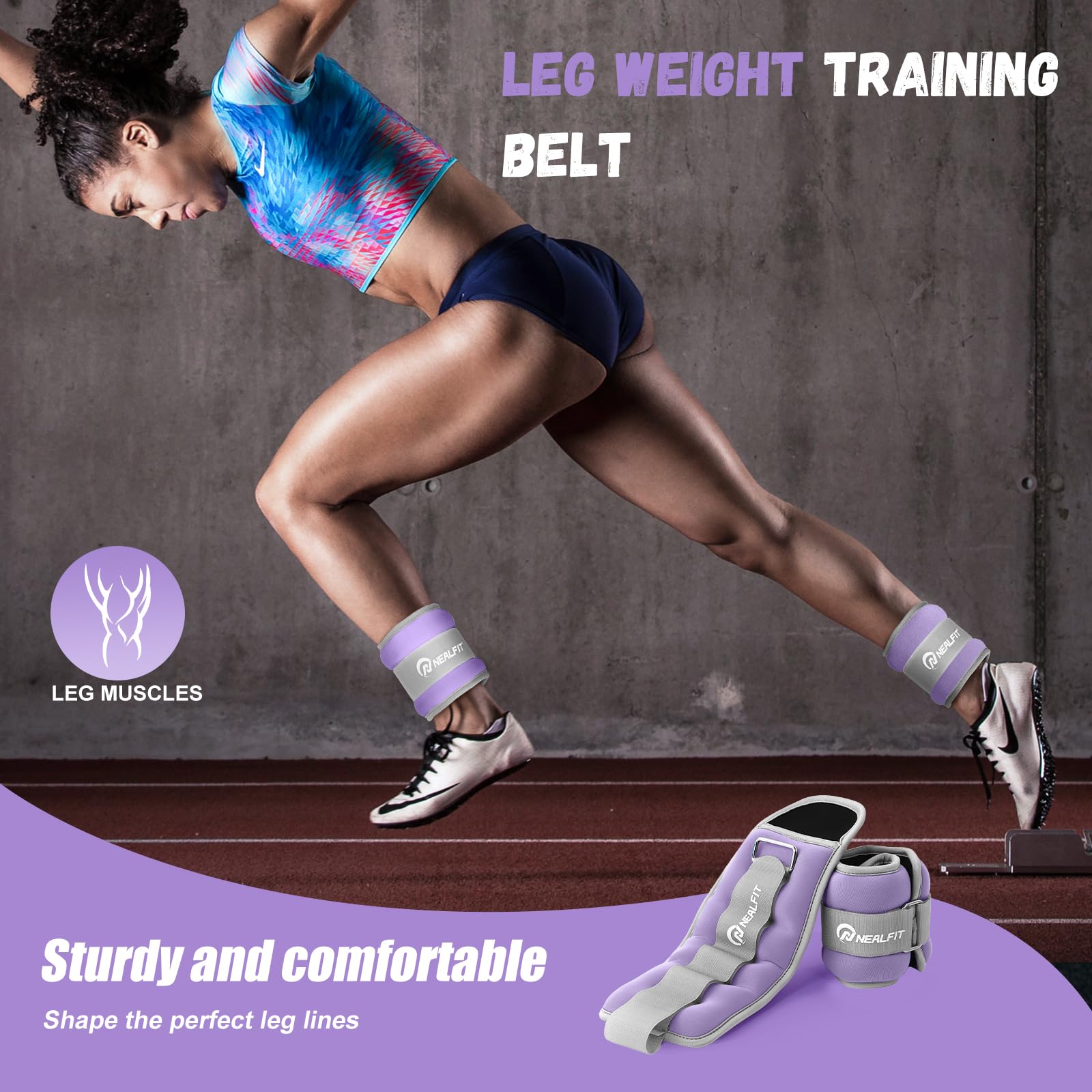 NEALFIT weight held in hand for scale showing compact, travel-friendly benefit