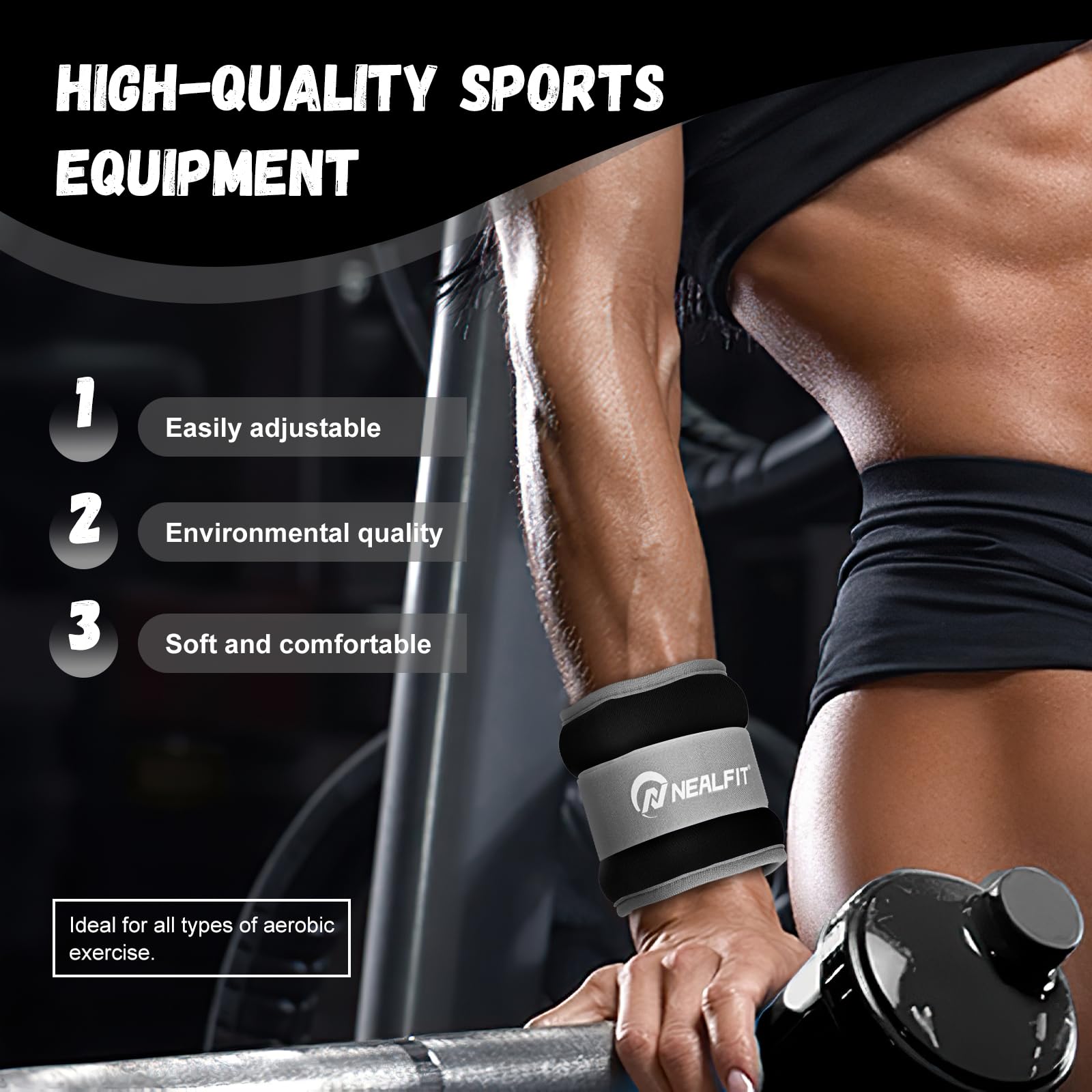 NEALFIT used on wrists during exercise offering versatile arm training benefit