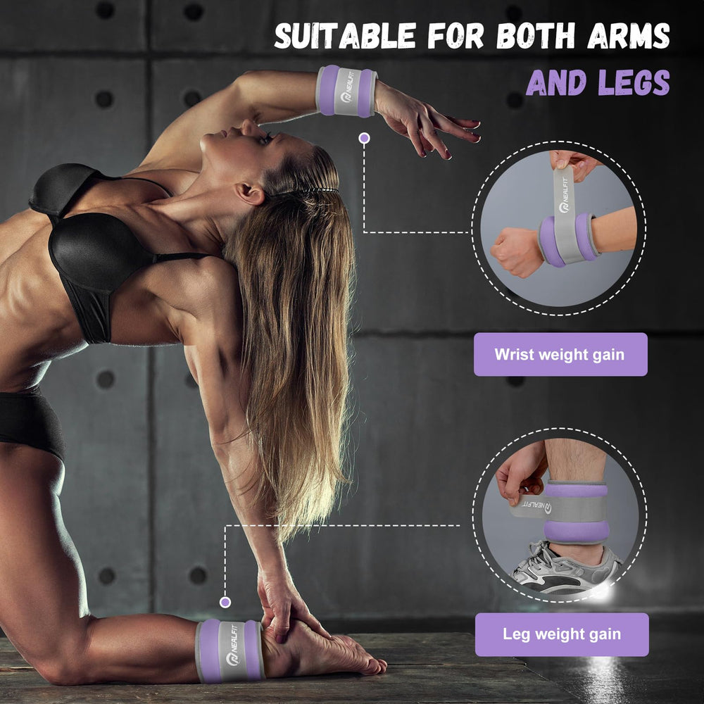 NEALFIT wrist weight on forearm showing versatility and comfortable fit benefit
