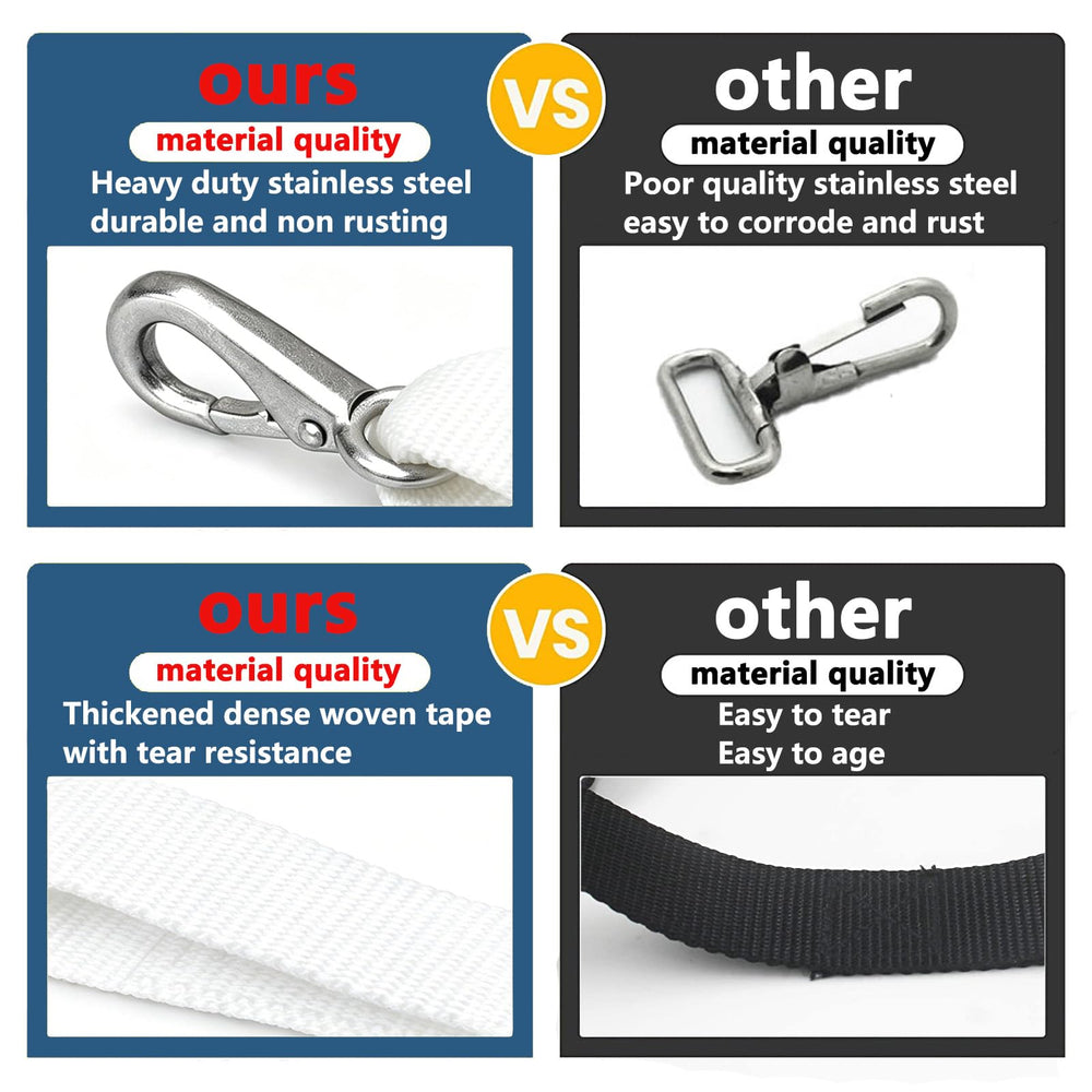 Necmetu webbing texture detail showing thick 1-inch UV-resistant polyester