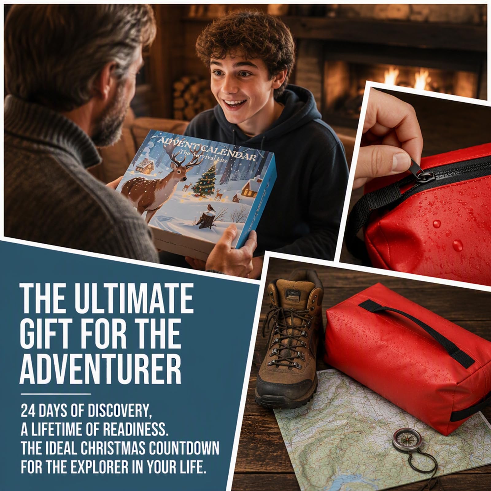 Neliangia red storage pouch open with tools inside, organizes kit for travel