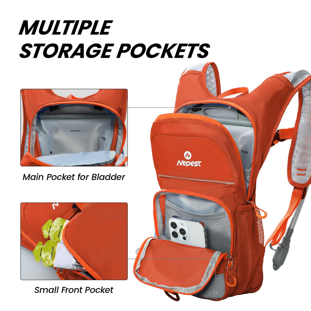 Nepest hydration bladder in insulated compartment keeps water cooler