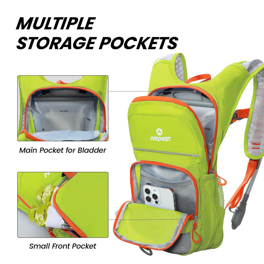 Nepest breathable mesh back panel and padded straps for long-lasting child comfort