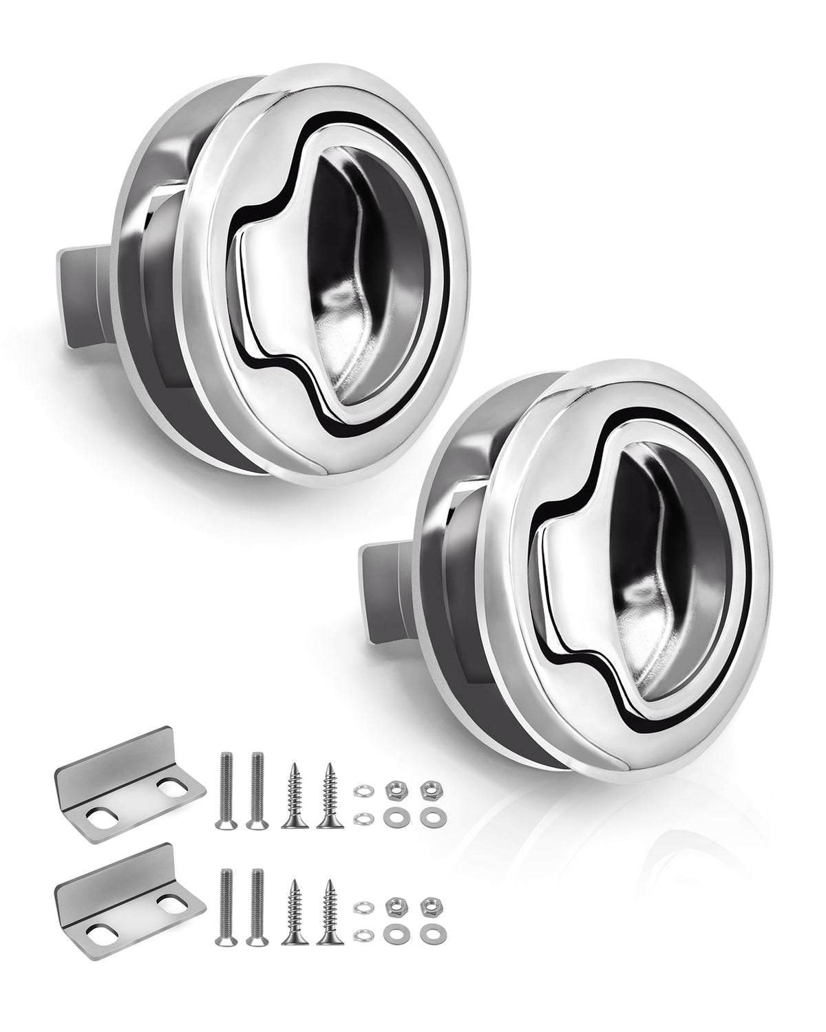 Nerites recessed latch front face showing flush profile and durable finish