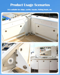 Nerites installed on boat hatch demonstrating secure, flush access