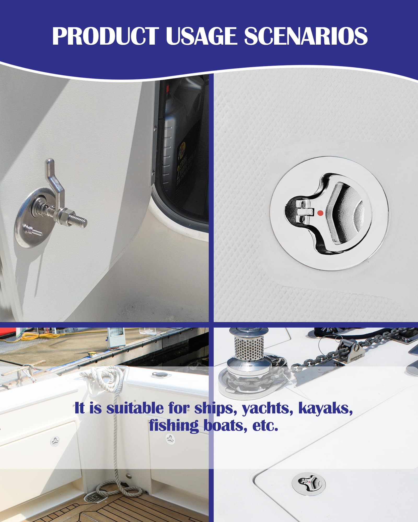 Nerites latch open with handle up showing easy grip and twist compression benefit