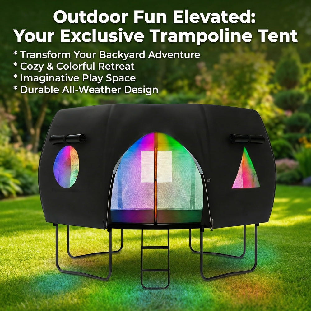 Nestly lifestyle scene of family using tent in evening for safe play