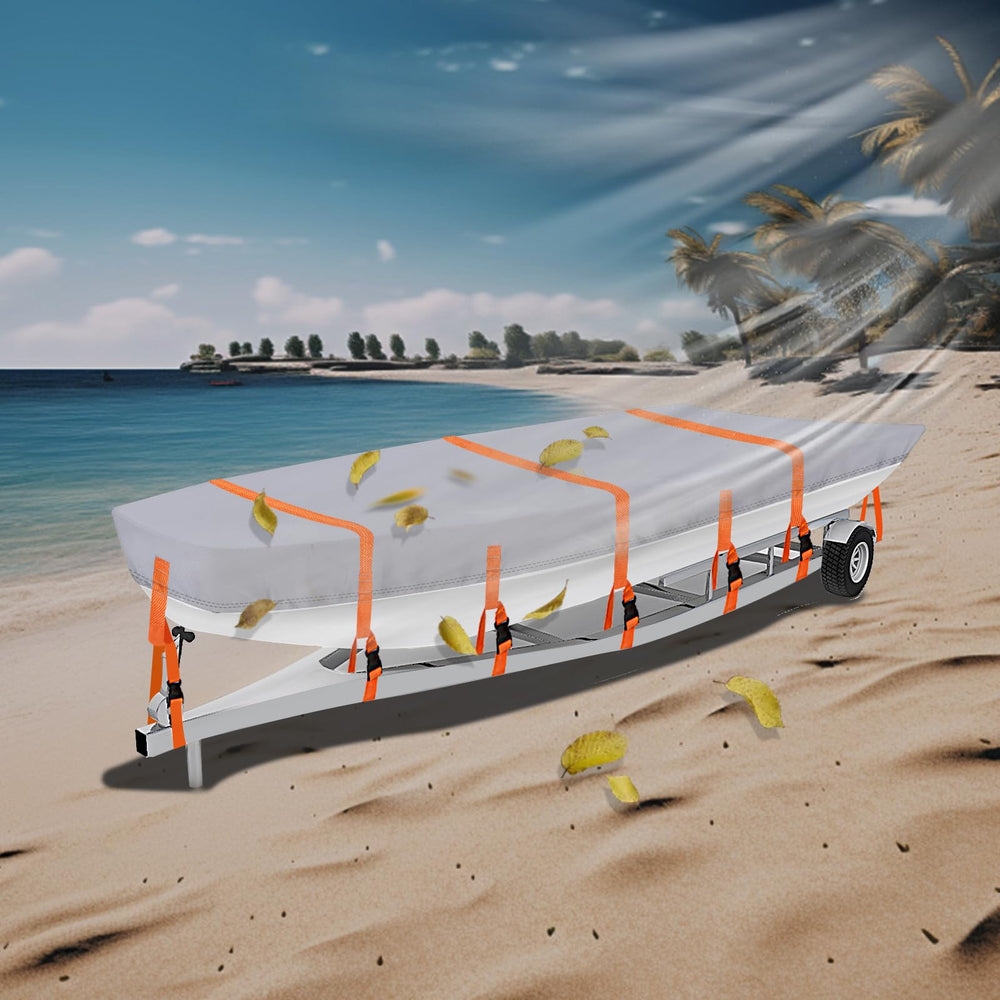 NEVERLAND cover in dock setting protecting boat from sun and rain exposure