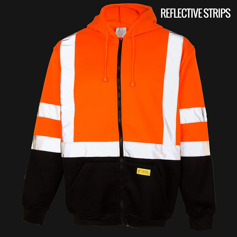 New York Hi-Viz H9011 macro of 2-inch silver reflective stripe highlighting nighttime visibility