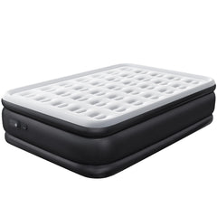 NEWBULIG front view of inflated queen air mattress showing raised height and support