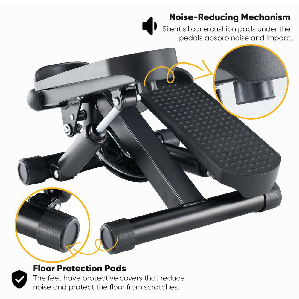 NEWBULIG stepper in a living room lifestyle shot for small-space fitness