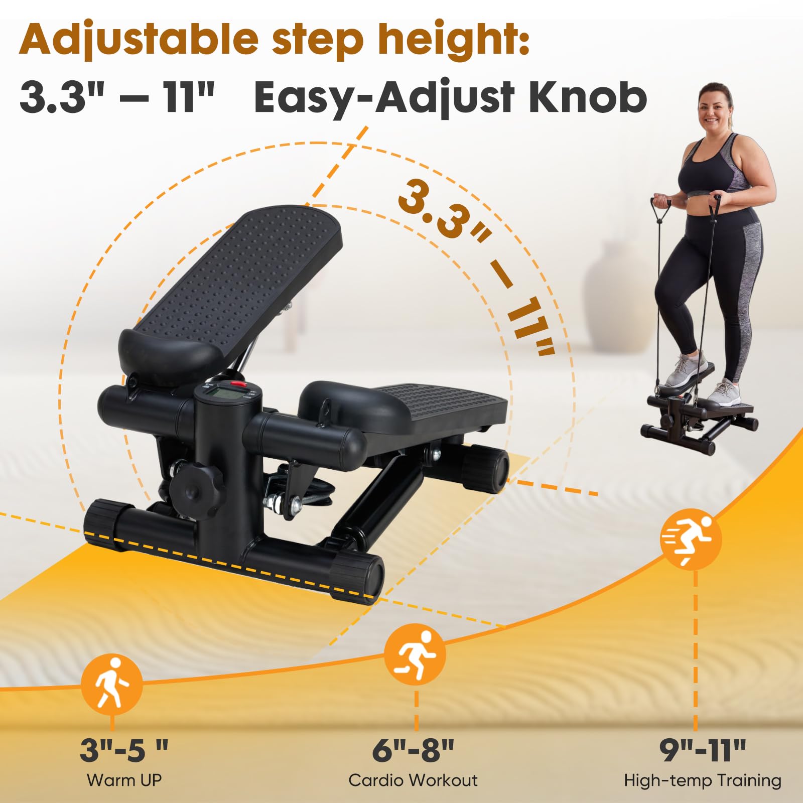 NEWBULIG side view showing 21° tilt that promotes natural knee alignment