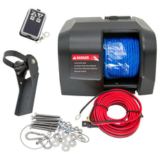 NEWMAIX windlass front view showing compact design and easy mounting benefit