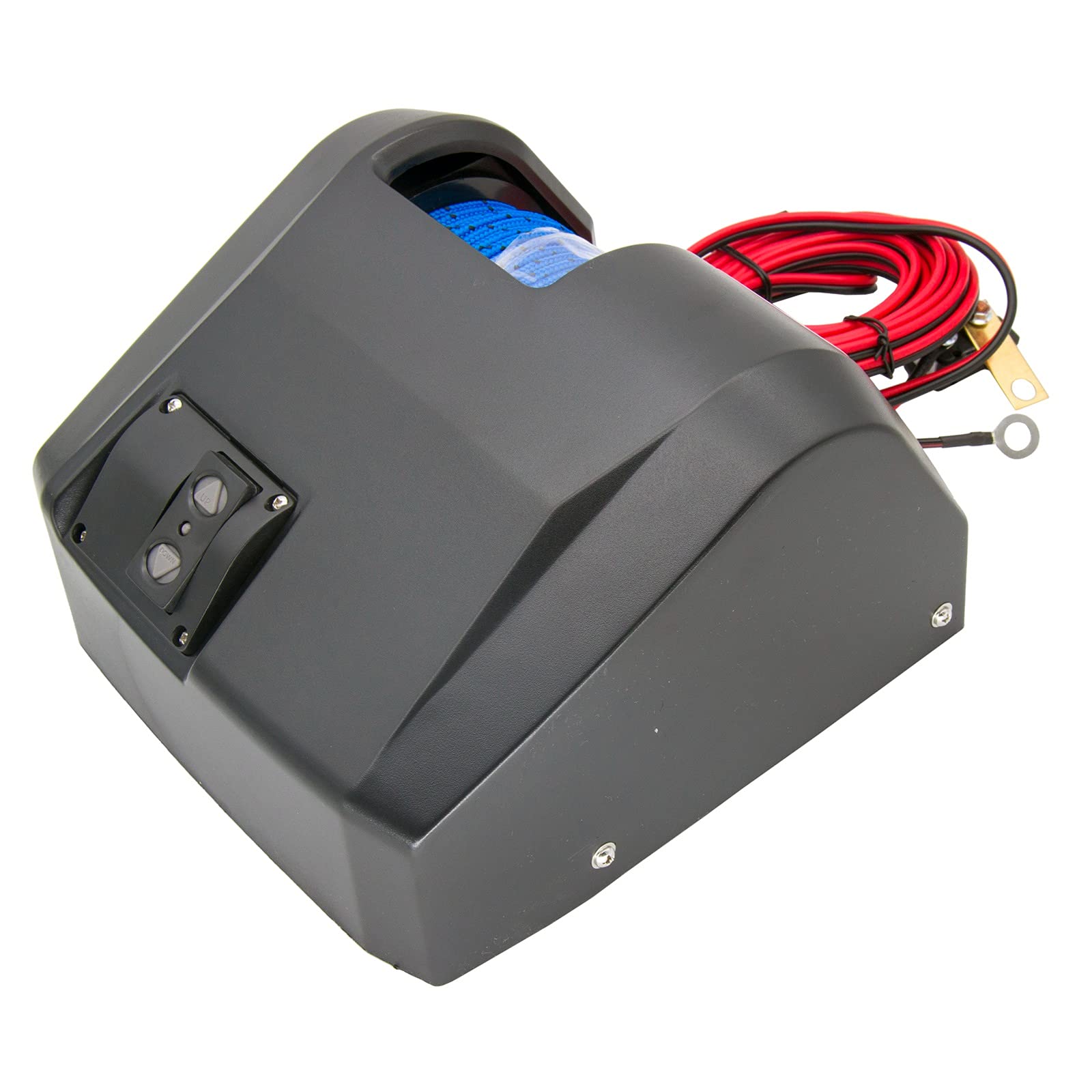 NEWMAIX windlass mounted on boat bow showing real-world installation benefit