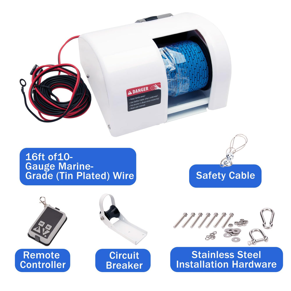 NEWMAIX included wiring and hardware kit for straightforward marine connection