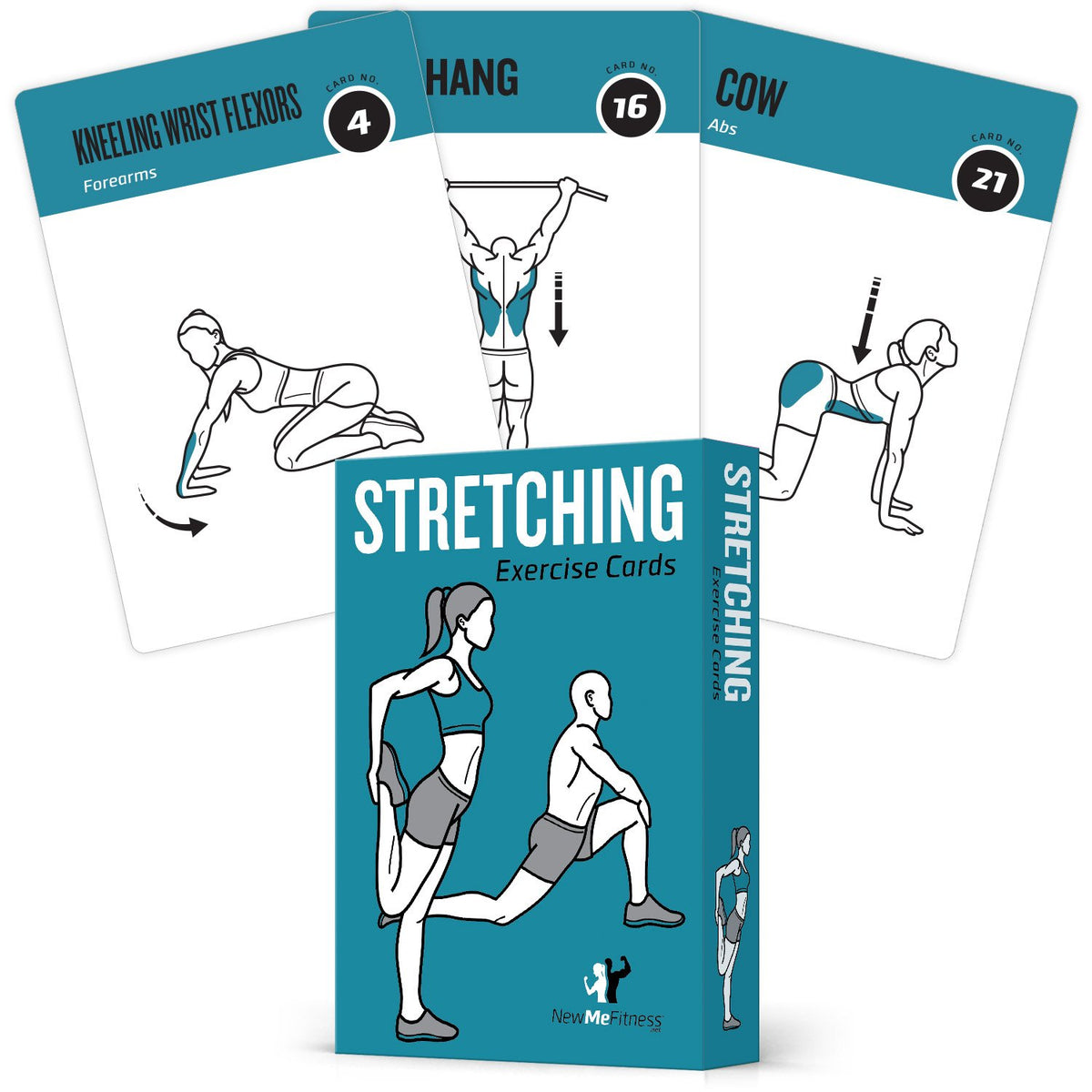 NewMe Fitness front deck showing packaging and benefits for portable workouts