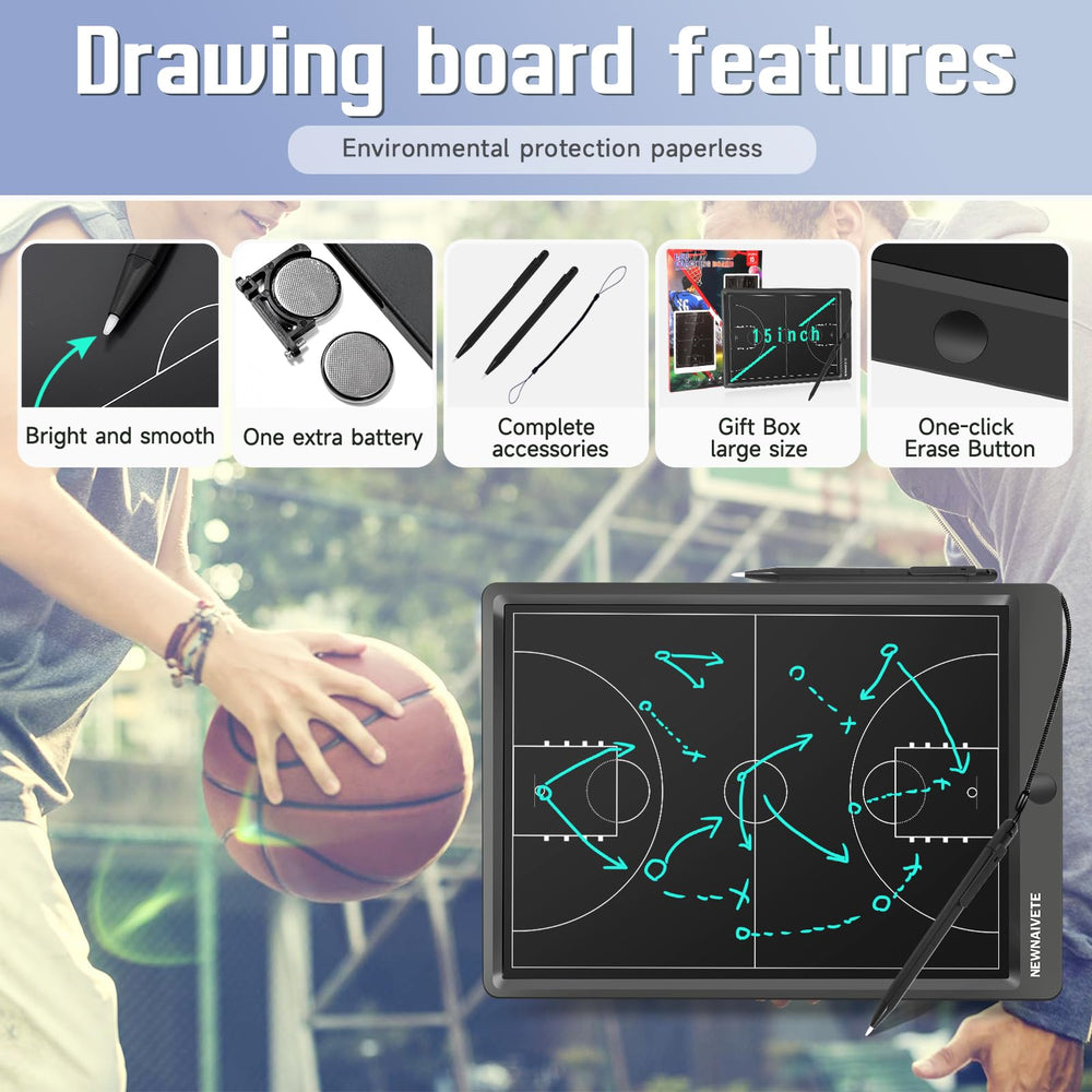 Newnaivete board held by coach showing bench-side convenience