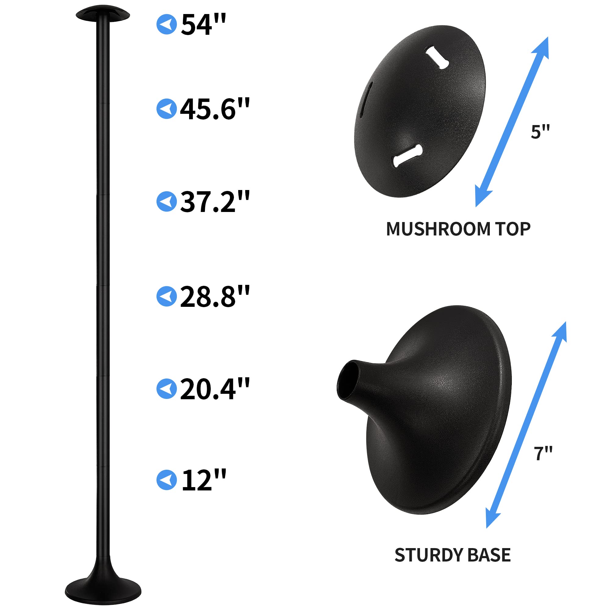 NEXCOVER wide 7-inch base for greater stability and load distribution