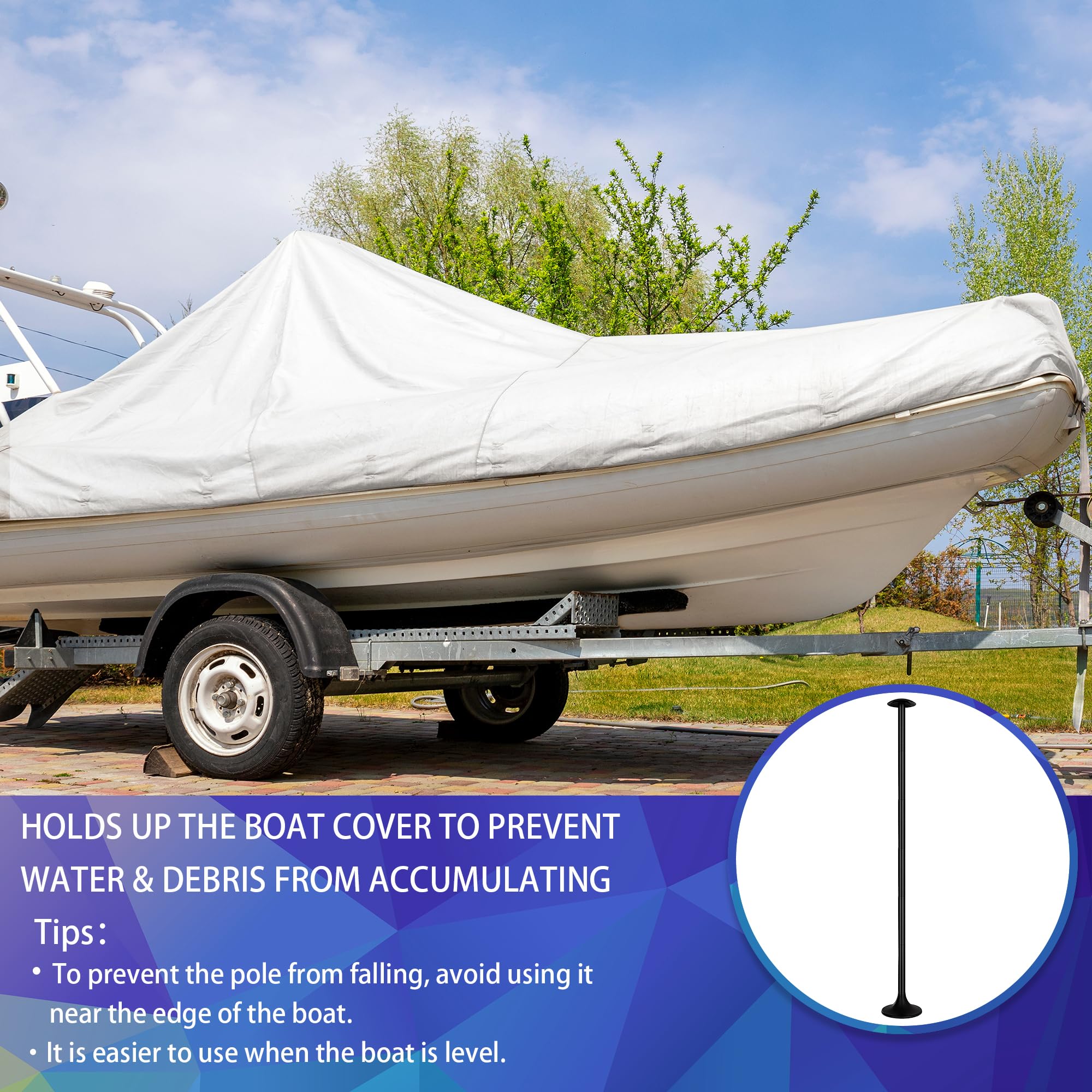 NEXCOVER in a marina setting protecting boat covers from rain and debris