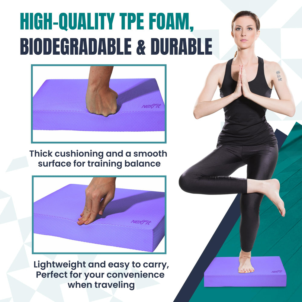NEXFIT side view showing pad thickness and durable foam for secure support