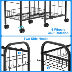 NEYCIL side hooks holding a sports bag and jump rope adding vertical storage benefit