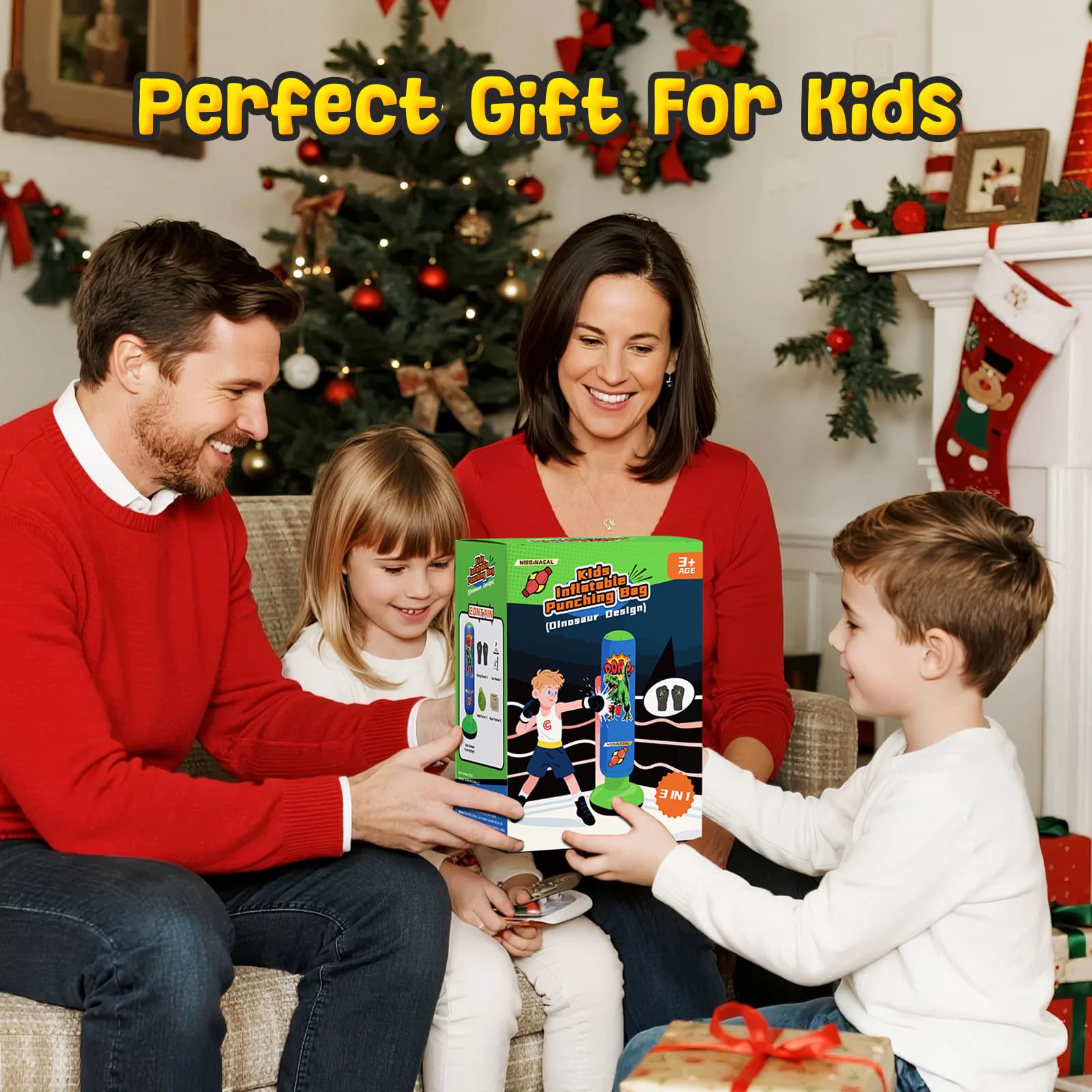 NIBBaNACAL lifestyle scene in living room showing family play and energy-burning activity