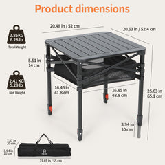 Nice C folded table inside included carry bag for easy transport